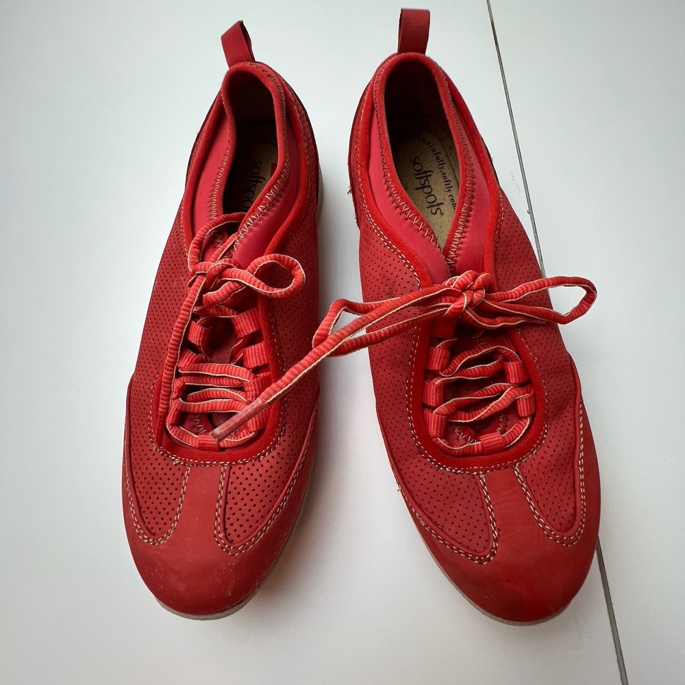 Softspots Women's Tarin Corallo Red Nubuck & Neoprene  9W